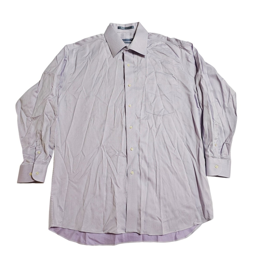 Forsyth of Canada Dress Shirt Wrinkle Free‎ Long Sleeve Lavender 16 1/2 32/33